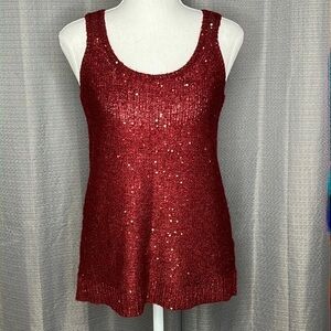 ANNE KLEIN XS WINE COLORED TANK TOP